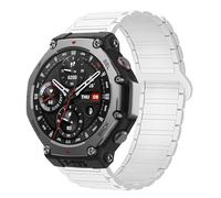 Blueshaweu for Amazfit Straps, Quick Release 22mm, 20mm Magnetic Silicone Sport Strong Magnet Strap Watchband Compatible with Amazfit T-Rex 3 48mm, Balance, Bip 5, Bip 5 Unity, GTR 4 (White, 22mmSize)