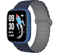 Blueshaweu for BIGGERFIVE Kids Smart Watch Band, 22mm Magnetic Silicone Sport Strong Magnet Strap Watchband Compatible with BIGGERFIVE BARVE BW01 Kids Fitness Tracker Watch, Biggerfive Brave 2 (Blue)