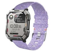 Blueshaweu for Blackview Smart Watch 20mm, 22mm Breathable Nylon Woven Fabric Replacement Accessory Strap Compatible with IOWODO/Blackview W60,W20, IOWODO/Blackview R30 Pro,R50 Pro (Purple, 22mmSize)