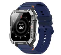 Blueshaweu for Blackview W60 Band, 20mm, 22mm Quick Release New Silicone Woven Line Adjustable Replacement Strap Compatible for IOWODO/Blackview W60,W20,R30 Pro,R50 Pro Smart Watch (Blue, 22mm)