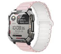 Blueshaweu for Blackview W60 Smart Watch Bands, 20mm, 22mm Magnetic Silicone Sport Strong Magnet Strap Watchband Compatible with IOWODO, Blackview W60/R60/W50/W20/R30/R50 Pro Smart Watch (Pink, 20mm)