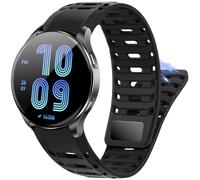 Blueshaweu for Blackview Watch 20mm, 22mm New Sweat-Proof Breathable Sport Silicone Replacement Strap Watchband Compatible for Blackview/IOWODO W60,W70 PRO,W50 Pro,W40,W30,W20,R3 (Black, 22mm)