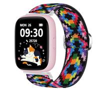 Blueshaweu for BW01,BW02 22mm Quick Release Stretch Elastics Nylon Adjustable Replacement Strap Accessories Compatible for BIGGERFIVE BARVE Kids Fitness Tracker Watch,Biggerfive Brave 2 (Colorful)