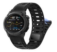 Blueshaweu for COROS Watch 22mm, 24mm New Sport Breathable Silicone Replacement Strap Watchband Compatible with COROS PACE Pro/APEX 2 Pro/APEX Pro/APEX 46mm/NOMAD Smartwatch (Black, 24mmSize)