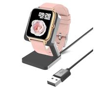 Blueshaweu for Donerton Smartwatch Charger, Charging Stand Desk Holder Charging Dock Station Compatible with Donerton P22 / Popglory Smartwatch/CanMixs, feifuns, kalinco P22 1.4'' smartwatch (Black)