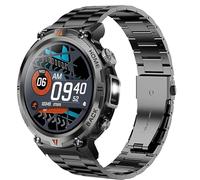 Blueshaweu for EIGIIS KE3 Watch 22mm Quick Release Stainless Steel Metal Replacement Strap Bracelet Men & Women Compatible with KE2, KE3, KE5, KE6, K55, K56, K57 Military Smart Watch (Black)