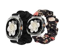 Blueshaweu for Fabric Elastic Scrunchie Elastic Women Cute Replacement Straps Compatible with Galaxy Watch 8 40mm,44mm,46mm classic, Ultra 47mm LTE Smartwatch (2Pack-B, Galaxy Ultra 47mm)