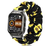 Blueshaweu for KOSPET Smart Watch 22mm Fabric Elastic Scrunchie Elastic Women Cute Replacement Straps Compatible with AMAZTIM M2,M3,C20 Pro,T2/KOSPET TANK M3,M3 ULTRA,T3,T3 ULTRA,T2,M2 (Sunflower)