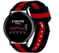 Blueshaweu for New Nylon Woven Fabric Replacement Strap Compatible with Sekonda Flex 42mm,Flex Plus/Motion 36mm,Motion Plus 38mm,Motion Pro 39mm/ACTIVE PRO 47mm,ACTIVE Plus (Black&Red, 20mmSize)