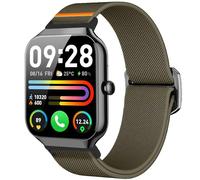 Blueshaweu for P98,P99 Smartwatch 22mm Quick Release Stretchy Solo Loop Adjustable Nylon Replacement Straps Compatible with QCOQ,Hendari,CASCHO P98/Motast,Togala,Jugeman P99 1.96"/HKOMA L2H5B (Green)