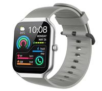 Blueshaweu for P98, P99 Watch Silicone Replacement Soft Band Wristbands Straps with Stainless Steel Buckle Compatible with QCOQ, Hendari,CASCHO P98/Motast,Togala, Jugeman P99/HKOMA L2H5B (Gray)