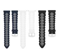 Blueshaweu for R30 Pro Watch 20mm Quick Release Silicone Lace Hollow-Out Watch Replacement Strap Compatible for IOWODO R30 Pro/OYV TGW008, TOUCHELEX K802 1.28"/RLQA 54 1.83" Smart Watch (3 pack-b)