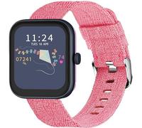 Blueshaweu for RADLEY Series Watch 18mm, 20mm, 22mm Quick Release Breathable Nylon Woven Fabric Replacement Accessory Strap Compatible with RADLEY Series 32/20/46/19/10/28 Smartwatch (Pink, 18mm)