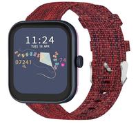 Blueshaweu for RADLEY Series Watch 18mm, 20mm, 22mm Quick Release Breathable Nylon Woven Fabric Replacement Accessory Strap Compatible with RADLEY Series 32/20/46/19/10/28 Smartwatch (Red, 18mm)