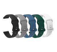 Blueshaweu for Sekonda Smart Watch 20mm, 22mm New Soft Silicone Sport Replacement Straps Compatible for Sekonda Flex,Flex Plus/Motion 36mm,Motion Plus/Motion Pro,ACTIVE PRO/ACTIVE Plus (5Pack-2, 22mm)