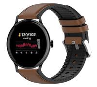 Blueshaweu for Sekonda Smart Watch Leather Silicone Breathable Replacement Smartwatch Strap Wristband Compatible with SEKONDA Flex, Flex Plus 42mm / Motion,Motion Plus,ACTIVE Pro,etc (Brown, 22mmSize)