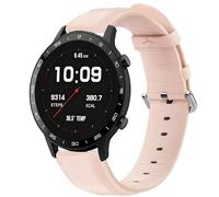 Blueshaweu for Sekonda Smart Watch Soft Classic Genuine Leather Replacement Strap Watchband Compatible for Sekonda Flex,Flex Plus,Motion,Motion Plus,Motion Pro,ACTIVE PRO,ACTIVE 1909,etc (Pink, 22mm)