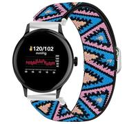 Blueshaweu for Sekonda Smartwatch Stretch Elastics Nylon Adjustable Replacement Strap Accessories for Men & Women Compatible with Sekonda Flex 42mm,ACTIVE 1909,ACTIVE Plus,etc (Blue Pink, 22mmSize)