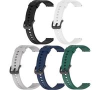 Blueshaweu for Sekonda Track Smart Watch 16mm Quick Release Silicone Breathable Lightweight Adjustable Replacement Straps Compatible for SEKONDA CONNECT Womens 40mm/SEKONDA TRACK 26mm (5Pack-M, 16mm)