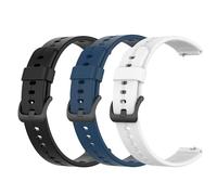 Blueshaweu for Sekonda Track Smart Watch 16mm Quick Release Silicone Breathable Lightweight Adjustable Replacement Straps Compatible for SEKONDA CONNECT Womens 40mm/SEKONDA TRACK 26mm (3Pack-B, 16mm)