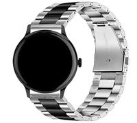 Blueshaweu for Sekonda Watch 16mm, 20mm, 22mm Quick Release Stainless Steel Metal Replacement Straps Compatible for SEKONDA Flex,Motion,ACTIVE PRO 47mm,HYBRID/CONNECT 40mm,etc (Silver-Black, 20mmSize)