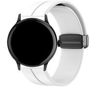 Blueshaweu for Sekonda Watch 16mm 20mm 22mm Soft Silicone Magnetic Buckle Sport Wristband Replacement Straps Compatible for SEKONDA Flex,Flex Plus 42mm/HYBRID,ACTIVE PRO,ACTIVE Plus 45mm (White, 22mm)