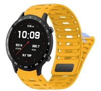 Blueshaweu for Sekonda Watch Band, New Sport Breathable Silicone Replacement Strap Watchband Compatible with Sekonda Motion Pro/ACTIVE PRO,ACTIVE Plus,ACTIVE 1909/HYBRID 45mm,etc (Orange-yellow, 22mm)