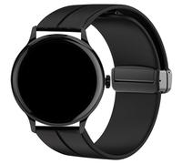 Blueshaweu for Sekonda watches for Men Women Band, 16mm Soft Silicone Magnetic Buckle Sport Wristband Replacement Straps Compatible with SEKONDA CONNECT 40mm, TRACK SMART WATCH 26mm, etc (Black, 16mm)