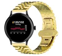 Blueshaweu for Solid Stainless Steel Heavy Band with Butterfly Folding Clasp Link Bracelet Compatible with SEKONDA HYBRID SMART WATCH,Flex Plus,Motion Pro,ACTIVE PRO,ACTIVE,etc (Gold, 22mmSize)