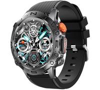 Blueshaweu for ST19 Military Smart Watch Sports Silicone Band Strap Replacement Wristband Compatible with LIGE,ESFOE,BANGWEI, FOXBOX,FEELNEVER,SIEMORL ST19 1.43" AMOLED Military Smart Watch (Black)