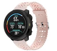 Blueshaweu for SUUNTO Watch 20mm, 22mm Silicone Lace Hollow-Out Watch Replacement Strap Compatible with SUUNTO OCEAN, RACE, RACE S, VERTICAL,9 PEAK,9 PEAK PRO,5 Peak, 3 Smartwatch (22mm size, Pink)