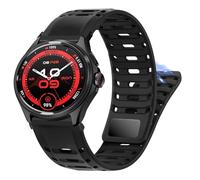 Blueshaweu for TicWatch Series Smart Watch 22mm, 24mm New Sweat-Proof Sport Silicone, Breathable Unisex Strap Compatible with Ticwatch Atlas,Pro 5, Pro 3 Ultra BT, Pro,Pro S,etc. (Black, 24mm)