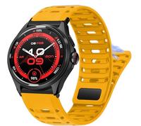 Blueshaweu for TicWatch Series Smart Watch 22mm, 24mm New Sweat-Proof Sport Silicone, Breathable Unisex Strap Compatible with Ticwatch Atlas,Pro 5, Pro 3 Ultra BT, Pro,Pro S,etc. (Orange-yellow, 24mm)