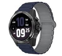 Blueshaweu for TicWatch Smart Watch 20mm, 22mm, 24mm Magnetic Silicone Sport Strong Magnet Strap Watchband Compatible with Ticwatch Atlas,Pro 5 Enduro,Pro 3 Ultra BT/LTE version,GTH,etc. (Blue, 24mm)