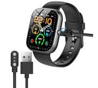 Blueshaweu for uaue Smart Watch for Men Women Charger, 2 Pin Magnetic USB Replacement Charging Compatible with UAUE T60 1.91 inch Smart Watch/QXQ T60, CASCHO T60 Smart Watch 1.91 Inch (Black)