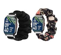 Blueshaweu for ZOSKVEE Smart Watch 22mm Fabric Elastic Scrunchie Elastic Women Cute Replacement Straps Compatible with ZOSKVEE P95,Popglory P95 2.01"/Huakua,ZOSKVEE G50 Smartwatch 1.69" (2 pack-1)
