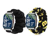 Blueshaweu for ZOSKVEE Smart Watch 22mm Fabric Elastic Scrunchie Elastic Women Cute Replacement Straps Compatible with ZOSKVEE P95,Popglory P95 2.01"/Huakua,ZOSKVEE G50 Smartwatch 1.69" (2 pack-2)