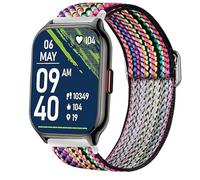 Blueshaweu for ZOSKVEE Smart Watch 22mm Stretch Elastics Nylon Adjustable Replacement Strap Accessories Compatible with ZOSKVEE P95,Popglory P95/ZOSKVEE G50,Huakua G50 Smartwatch 1.69" (Boho Rainbow)