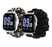 Blueshaweu GTX12, T60 Smart Watches Band, 22mm Fabric Elastic Scrunchie Elastic Women Cute Replacement Straps Compatible for Fitpolo,ENOMIR,Tensky GTX12 / uaue, QXQ, QCOQ T60 Smart Watch (2 pack-A)