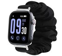 Blueshaweu GTX12, T60 Smart Watches Band, 22mm Fabric Elastic Scrunchie Elastic Women Cute Replacement Straps Compatible for Fitpolo,ENOMIR,Tensky GTX12 / uaue, QXQ, QCOQ T60 Smart Watch (Black)