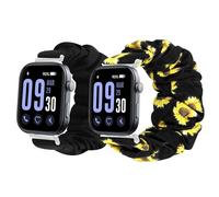 Blueshaweu GTX12, T60 Smart Watches Band, 22mm Fabric Elastic Scrunchie Elastic Women Cute Replacement Straps Compatible for Fitpolo,ENOMIR,Tensky GTX12 / uaue, QXQ, QCOQ T60 Smart Watch (2 pack-C)