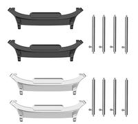 Blueshaweu Metal wristband adapter compatible with Galaxy Watch Ultra 47mm, 22mm stainless steel Wristband adapter for interchangeable connector Watch Adapter connector Smartwatch (Black+Silver)