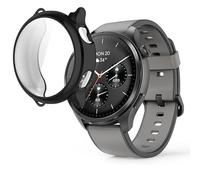 Blueshaweu Protective Case Compatible with Hama Smartwatch 9000, Flexible TPU Full Protection with Screen Protector, Scratch-Resistant Case Compatible with Hama 9000 Smartwatch 1.43 Inches, Black