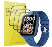 Blueshaweu Screen Protector Compatible with Biggerfive Smartwatch Children 1.8 Inch BW03, HD Clear Flexible PET Screen Protector [Pack of 3] Compatible with Biggerfive Brave 3 Smartwatch (Black)