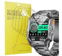 Blueshaweu Screen Protector Compatible with HIRREO Military Smartwatch Men's TX1 (2.13 inches), HD Clear Flexible TPU Screen Protector [Pack of 6] Compatible with LIGE/HIRREO TX1 Smartwatch