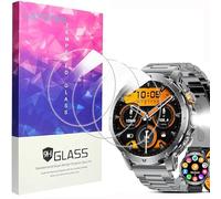 Blueshaweu Screen Protector Compatible with LIGE Smartwatch Men 1.7 Inch EF24, 9H Hardness Tempered Glass Screen Protector [Pack of 3] Compatible with LIGE EF24 Smartwatch (HD)