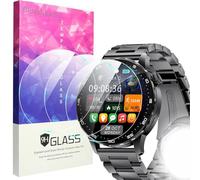 Blueshaweu Screen Protector Compatible with LIGE Smartwatch Men's 1.43 Inch SML21, 9H Hardness Tempered Glass Screen Protector [Pack of 3] Compatible with LIGE/FITFLEX SML21 Smartwatch (HD)