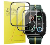 Blueshaweu Screen Protector Compatible with Motorola Moto Watch Fit 1.9 Inch, HD Clear Flexible TPU Screen Protector [Pack of 3] Compatible with Moto Watch Fit Smartwatch (Black)