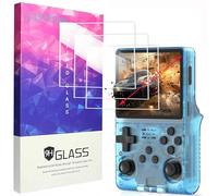 Blueshaweu Screen Protector Compatible with R40S PRO Retro Handheld Game Console 3.5 Inch 9H Hardness Tempered Glass Screen Protector [Pack of 3] Compatible with R40S PRO Handheld Game Console (HD)