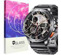 Blueshaweu Screen Protector Compatible with SLOKSFil 2025 Smartwatch Men's 1.43 Inches, 9H Hardness Tempered Glass Screen Protector [Pack of 3] Compatible with SLOKSFil AK77 Smartwatch (HD)